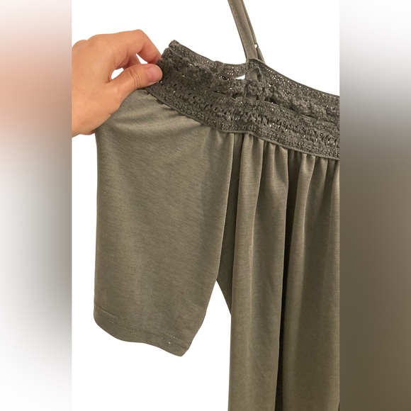 Versatile Forest Green Tank Blouse Size S - Picture 7 of 9